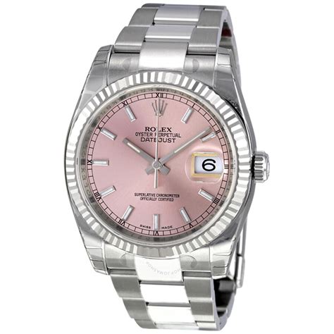 rolex oyster perpetual datejust pink face|Rolex Datejust 36 pink diamond.